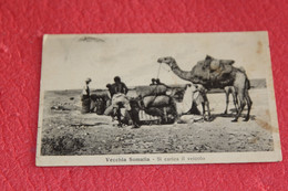 Africa AOI Somalia Preparativi Per Partenza Sui Cammelli 1938 Ed. Frascarolo + Nice Stamps - Somalie