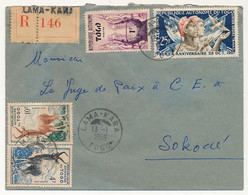 TOGO - Env. Reco. De LAMA-KARA,  13/1/58, Affranchissement Composé Dont 25F Poste Aérienne - Togo (1960-...)