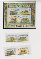 GAMBIA 1976 WWF Fauna Set & Sheet MNH - Gambie (1965-...)