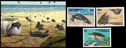 (017-18) Dominica  Animals / Tiere / Turtles / Tortues / Schildköten  ** / Mnh  Michel Ex 1677-84 + BL 232 - Dominica (1978-...)