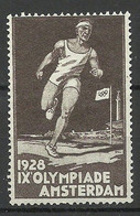 Amsterdam Netherlands 1928 Vignette Olympische Spiele Olympic Games Advertising Poster Stamp (*) - Zomer 1928: Amsterdam