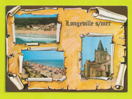 85 LONGEVILLE SUR MER Vers La Tranche En 3 Vues Plage Eglise VOIR DOS En 1991 - La Tranche Sur Mer