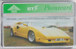 UNITED KINGDOM BT 1994 MERRY CHRISTMAS SOUTH WEST PHONECARDS FERRARI CAR MINT - BT Privé-uitgaven