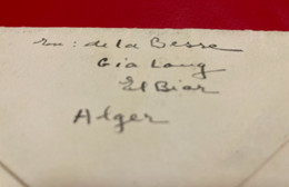 Lettre Algérie 1947 Pour Une Comtesse De M De La Besse Villa Gia Long El Biar Alger Rare - Storia Postale