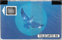 CARTE²-PUBLIC-F134B-50U-SC5an-Trou 6-12/90--OISEAU BLEU-5 Impact 22274-NSB-TBE - 1990