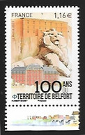 France 2022 - Yv N° 5564 ** - 100 Ans Du Territoire De Belfort - Neufs