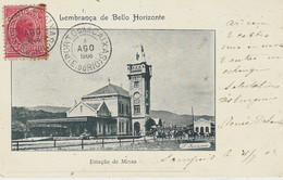 1905- Postal Card From PORTODASCAIXA - " Lembrança De Bello Horizonte  " - Storia Postale