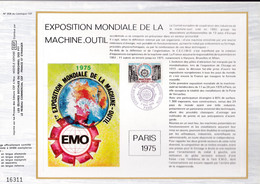 Document Philat. Premier Jour Expo Mondiale De La Machine Outil Paris 3 Mai 1975  CEF 16311 / 24500 - Autres & Non Classés