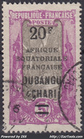 OUBANGUI CHARI : 5F SURCHARGE 20F N° 74 OBLITERATION LEGERE - Oblitérés