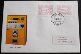 GRIECHENLAND 1984 Mi-Nr. ATM 1.2 Und 1.3 Auf Automatenmarken-FDC - Machine Labels [ATM]