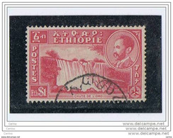 ETIOPIA:  1947  CASCATA  DELL' OMO  -  1 D. ROSA  CARMINIO  US. -  YV/TELL. 266 - Ethiopie