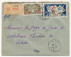 TOGO - Env. Reco. De LOME R.P., 25/11/1957, Affranchissement Composé 25F P.A + 15F Teck - Togo (1960-...)
