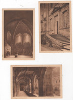 79 - CELLES-SUR-BELLE - LOT DE 3 CARTES - EGLISE St-HILAIRE ET ABBAYE - CRYPTE, ESCALIER D'HONNEUR, CLOÎTRE... - Celles-sur-Belle