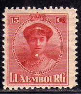 LUXEMBOURG LUSSEMBURGO 1921 1926 GRAND DUCHESS CHARLOTTE CENT. 15c  MNH - 1921-27 Charlotte De Face