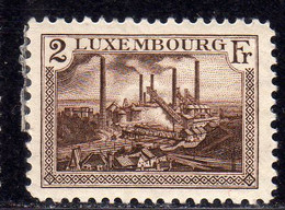 LUXEMBOURG LUSSEMBURGO 1921 1934 1926 FOUNDRIES AT ESCH 2fr MLH - 1921-27 Charlotte De Frente