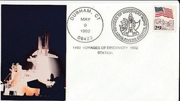 United States &  FDC  Voyages Of Discovery Station, Durham 1992 (5539) - Amérique Du Nord