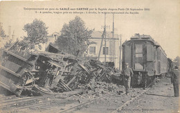 72-SABLE-SUR-SARTHE- TAMPONNEMENT EN GARE PAR LE RAPIDE ANGERS-PARIS 28 SEP 1910 - Sable Sur Sarthe