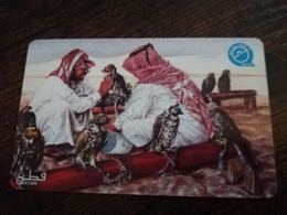 QATAR  PUBLIC TELECOM CORPORATION / PAY PHONE  MAGNETIC/ AUTELCA   Q 30   QTR 78  ARABS WITH FALCONS        **9111** - Qatar