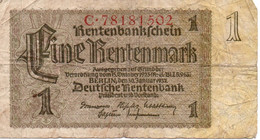 Germany 1 Rentenmark 1937 Circulated - Altri & Non Classificati