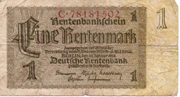 Germany 1 Rentenmark 1937 Circulated - Other & Unclassified