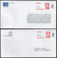 FRANCE PAP L'ENGAGEE 3 Enveloppes BICE (bureau International Catholique De L'enfance ), Institut Curie, Ligue Cancer - PAP : Risposta