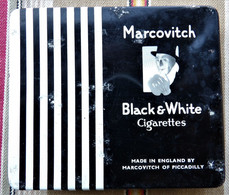 Boite A Cigarettes MARCOVITCH OF PICCADILLY  Black & White S.E.I.T.A. - Etuis à Cigarettes Vides