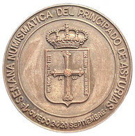 ESPAÑA. MEDALLA VI CONGRESO NACIONAL DE NUMISMÁTICA. OVIEDO. 1984. ESPAGNE. SPAIN MEDAL - Profesionales/De Sociedad