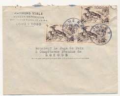 TOGO - Env En Tête "Raymond Viale" LOME - 1957 - Affr 5Fx3 - Storia Postale