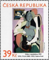 Czech Republic - 2022 - Art On Stamps - Emil Filla - Girl With A Mandolin - Mint Stamp - Ongebruikt