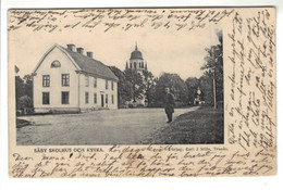 DG2596 - SWEDEN - SÄBY SKOLHUS OCH KYRKA - CHURCH & SCHOOL - Schweden