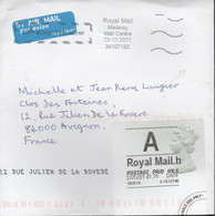 GRANDE BRETAGNE Lettre Avec Vignette D'affranchissement Royal Mail H A - Sin Clasificación