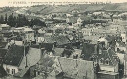 EVREUX PANORAMA VERS LES CASERNES DE CAVALERIE ET LA COTE SAINT MICHEL - Evreux