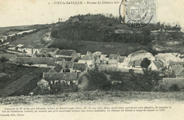 IVRY LA BATAILLE VUE GENERALE RUINES DU CHATEAU FORT 1908 - Ivry-la-Bataille