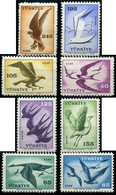 Türkiye 1959 Mi 1660-1667 MNH Airmail Stamps | Birds: Swallow, Crane, Gull, Eagle, Hawk - Airmail