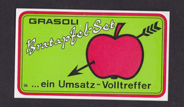 Ancienne étiquette  Allumettes Allemagne L26 Pomme  Dimensions 6,3 Cm X 11 Cm - Boites D'allumettes - Etiquettes