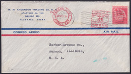 FM-131 CUBA REPUBLICA 1951 PITNEY BOWES FRANQUEO MECANICO PERMISO 131 W.M. ANDERSON TRADING - Vignettes D'affranchissement (Frama)