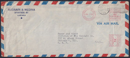 FM-137 CUBA REPUBLICA LG2149 1952 PITNEY BOWES FRANQUEO MECANICO PERMISO 62 AUDRAIN & MEDINA. - Franking Labels