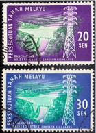 MALAYSIA 1963 Cameron Highlands Hydroelectric Plant Sc#114.115 - USED @S879 - Federation Of Malaya
