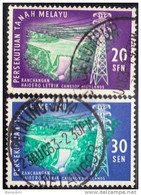 MALAYSIA 1963 Cameron Highlands Hydroelectric Plant Sc#114.115 - USED @S881 - Federation Of Malaya