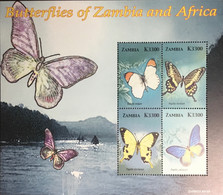 Zambia 2005 Butterflies Sheetlet MNH - Butterflies