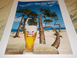 ANCIENNE  PUBLICITE 4 CHIFFRES UNE  BIERE 1664 KRONENBOURG 2005 - Alcools