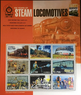 Zambia 2005 Steam Locomotives Anniversary Sheetlet MNH - Zambia (1965-...)