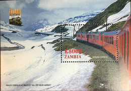 Zambia 2005 Steam Locomotives Anniversary Minisheet MNH - Zambia (1965-...)