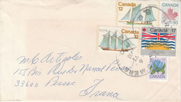 CANADA AFFRANCHISSEMENT COMPOSE SUR LETTRE POUR LA FRANCE 1983 - Cartas & Documentos