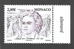 Monaco 2020 - Yv N° 3236 ** - 250 ème Anniversaire De La Naissance De Ludwig Van Beethoven - Neufs