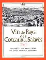 Etiquette Neuve De Vin De Pays Des Coteaux Du Salavès à Sauve - 75 Cl - Vin De Pays D'Oc