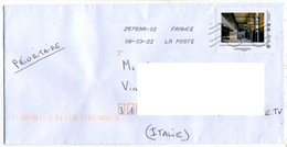 LA POSTE DU LOUVRE  INTERNATIONAL PHILAPOSTE  Lettera Dalla Francia Per L'Italia  08.03.2022 - Oblitérés