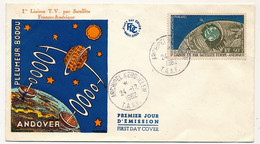 TAAF - Env FDC - PA06 50F 1ere Liaison Par Satellite Europe Amérique - Archipel Kerquelen - 24/12/1962 - Covers & Documents