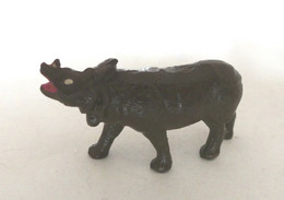 FIGURINE MARQUE INCONNUE ZOO RHINOCEROS Vers 1954  Pas Starlux Clairet - Altri & Non Classificati