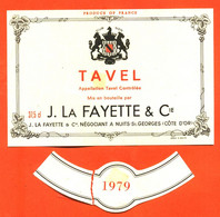 Etiquette + Collerette Neuve De Vin De Tavel 1979 J La Fayette à Nuits Saint Georges - 37,5 Cl - Vin De Pays D'Oc